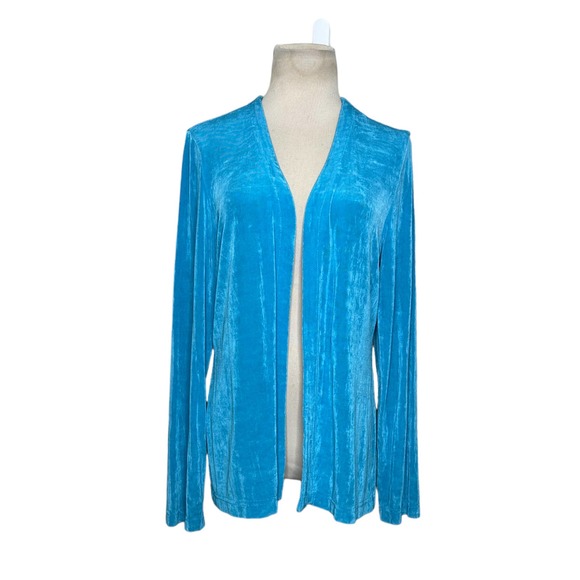 Ronni Nicole blue long sleeves open front cardigan size M - Picture 1 of 7